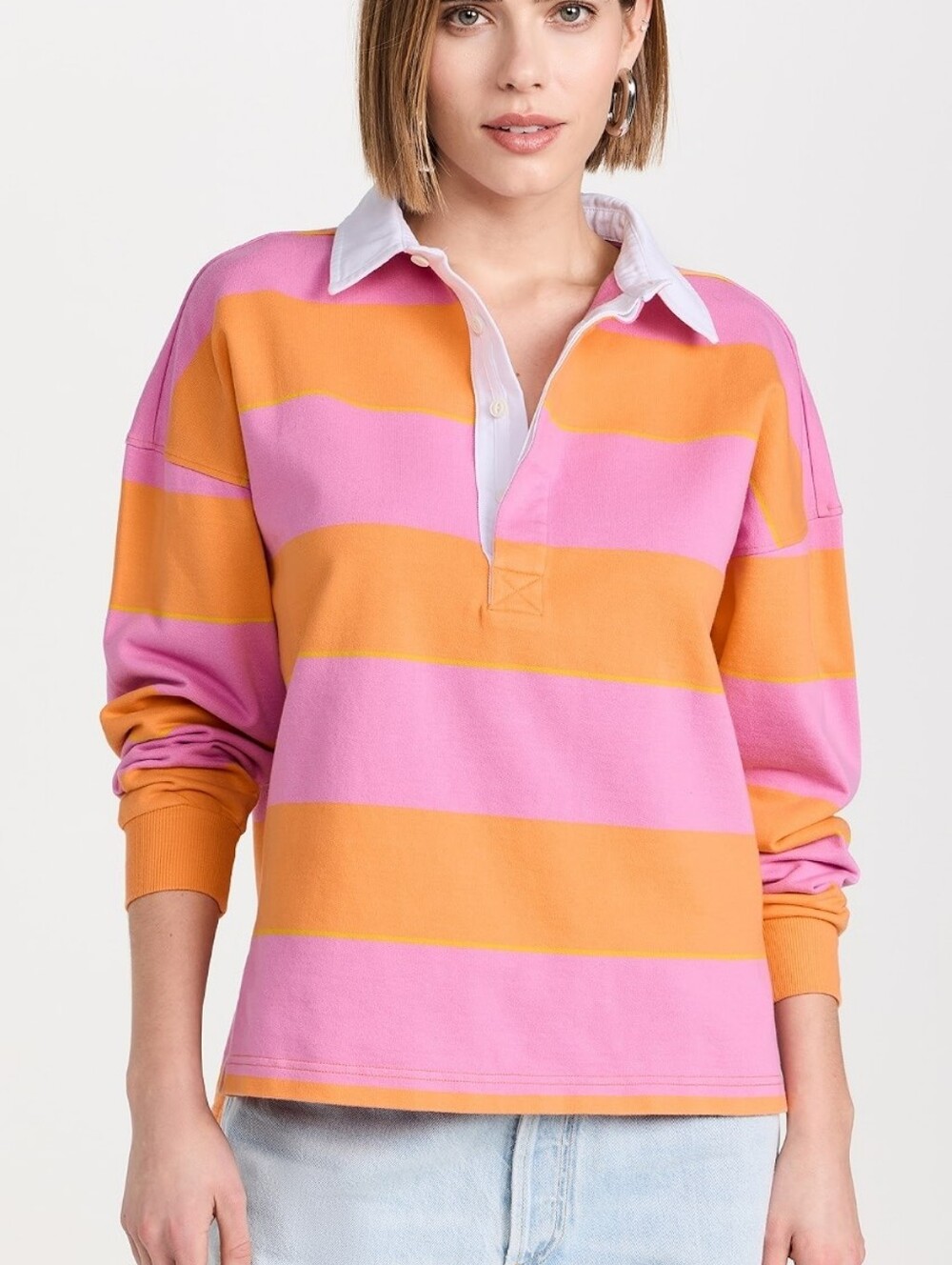 EUC AMO Annie Rugby Long Sleeve Polo Shirt